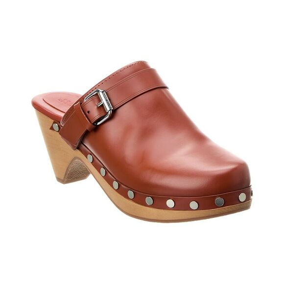 Isabel Marant Titya Modern Leather Clog, Brown - Picture 1 of 5